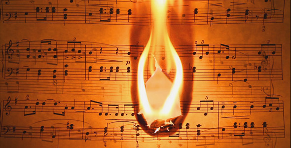 music notes burning 2 preview
